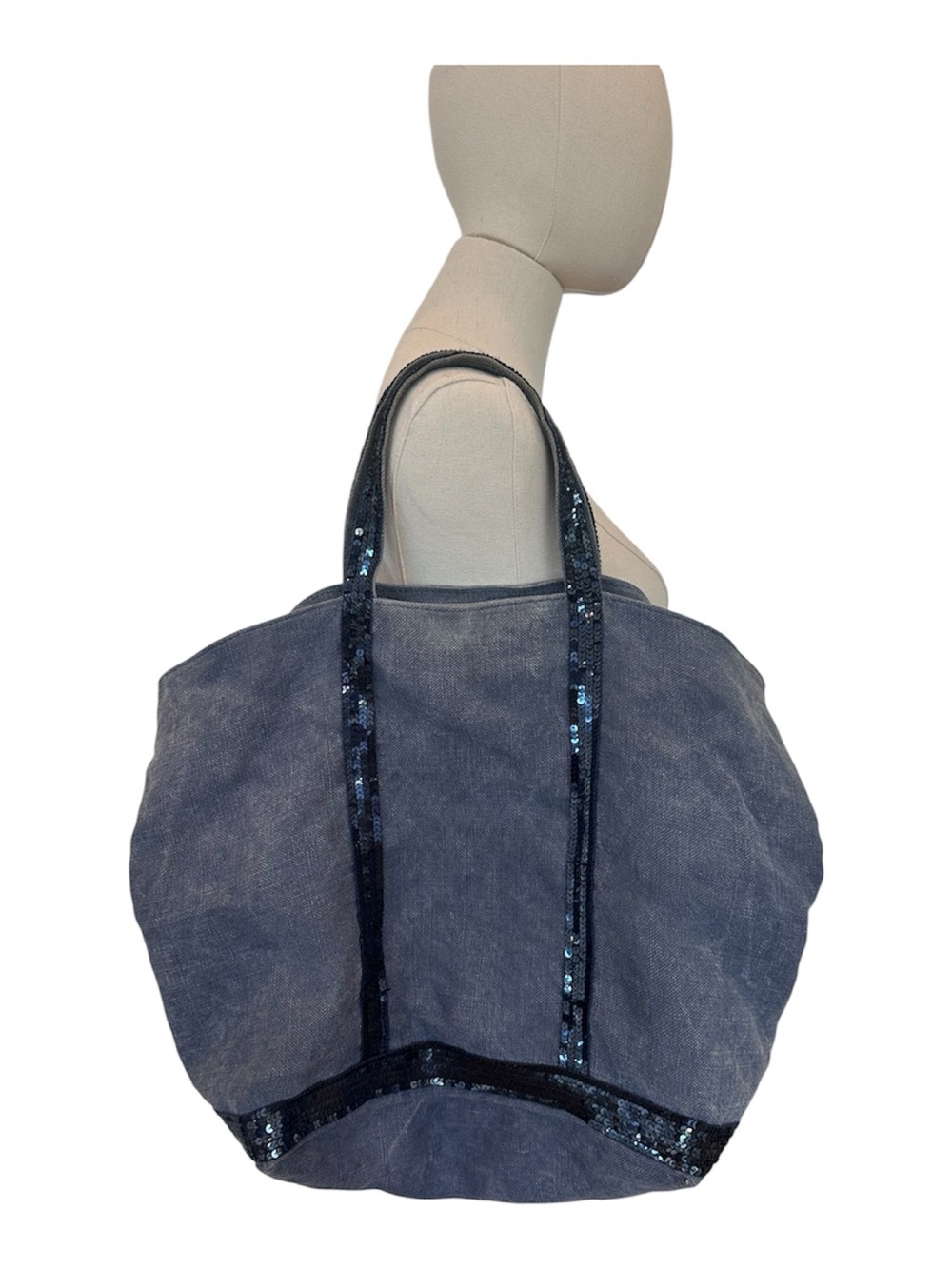 Vanessa Bruno Sequins  Cabas Linen Tote 100% Linen